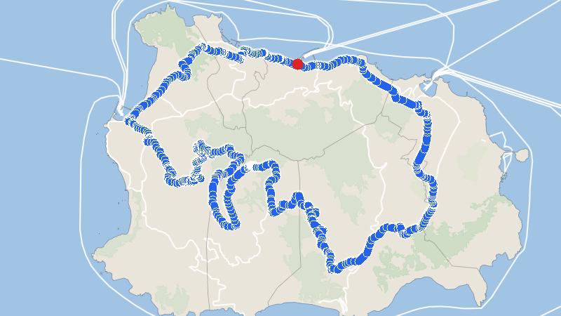 Map preview for Ischia 30.1 km Trail Run Loop +900m